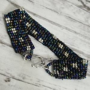 NEW! Multi colored loom beaded bracelet